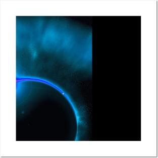 Light Blue Solar Eclipse Posters and Art